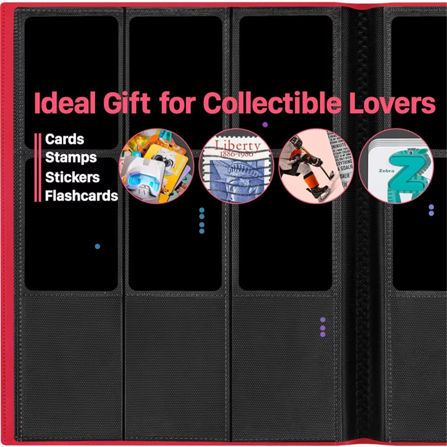 Trading Card Binder 9 Pocket Pages,20 Sheets 360 Game Card Book Binders for Soccer Basketball Cards,Sports & Game Cards