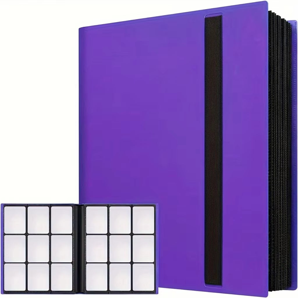 Trading Card Binder 9 Pocket Pages,20 Sheets 360 Game Card Book Binders for Soccer Basketball Cards,Sports & Game Cards