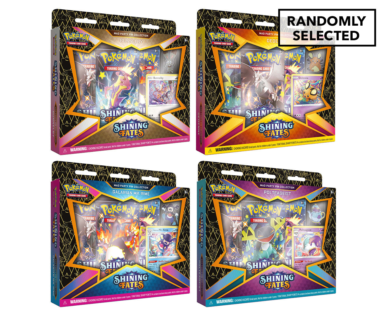 TCG: Sword & Shield - Shining Fates Mad Party Pin Collection (Assorted)